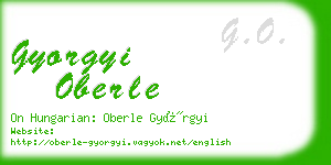 gyorgyi oberle business card